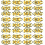 Oval label sheet example