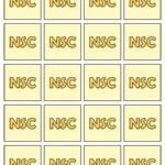 Square label sheet example