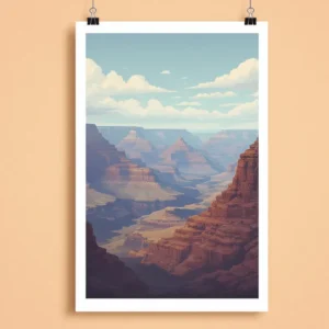 Printed poster featuring image of grand canyon (1)