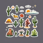 Sticker sheet of desert mpmoyqf (1)